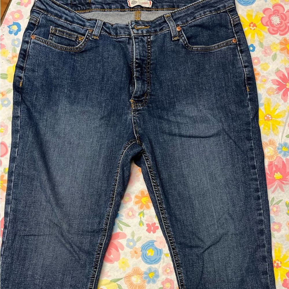 Dickies women’s Dark Blue ankle cropped Skinny Jeans